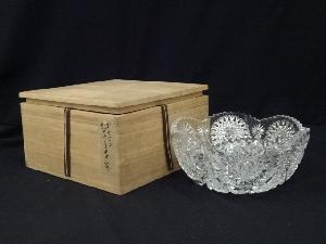切子ガラス菓子鉢（保護箱）